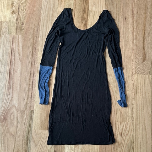 Victoria's Secret Black Dress with Blue Sleeves - Picture 1 of 1